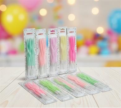 ERT-MUM-115 SİMLİ SPİRAL MUM 6 ADET