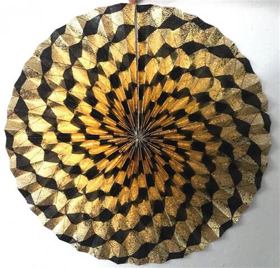  15 CM YELPAZE SÜS SİYAH GOLD ZİKZAK DESEN 3LÜ