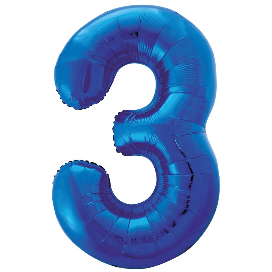  3 MAVİ 34 INCH FOLYO BALON