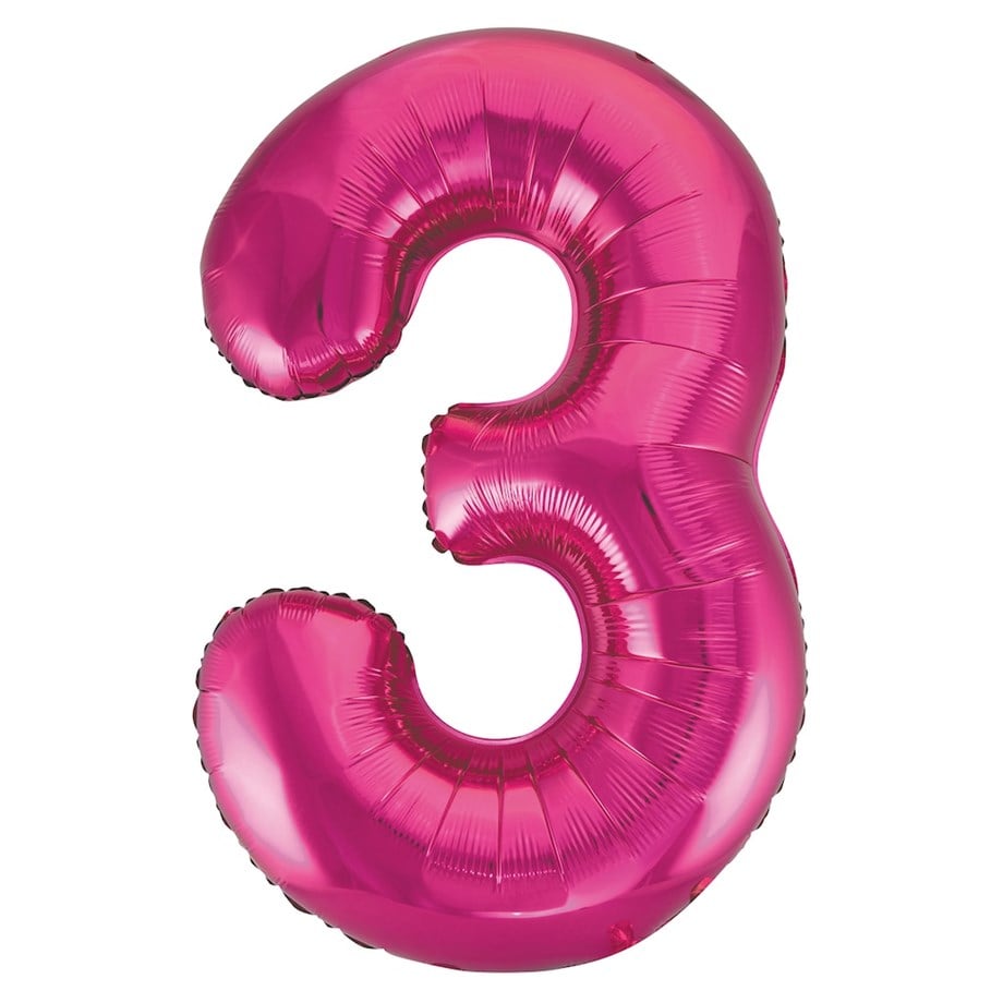  3 PEMBE 34 INCH FOLYO BALON