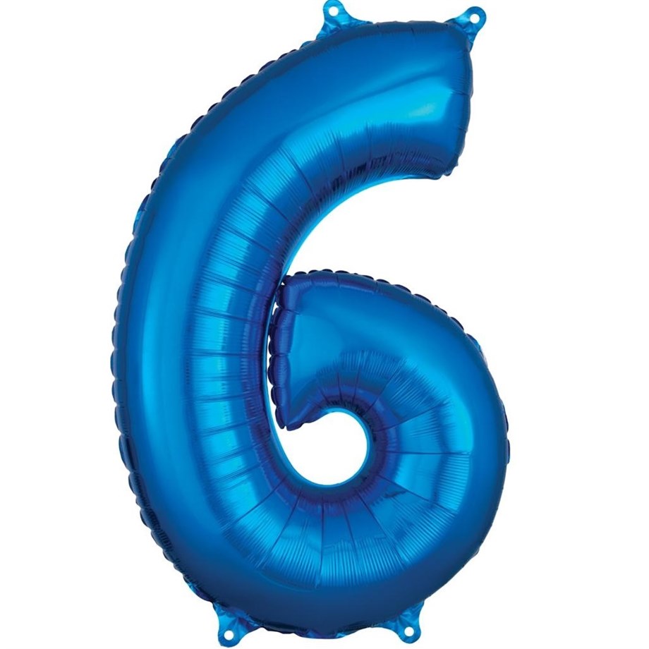  6 MAVİ 34 INCH FOLYO BALON