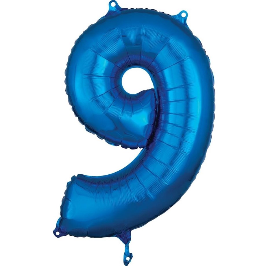  9 MAVİ 34 INCH FOLYO BALON