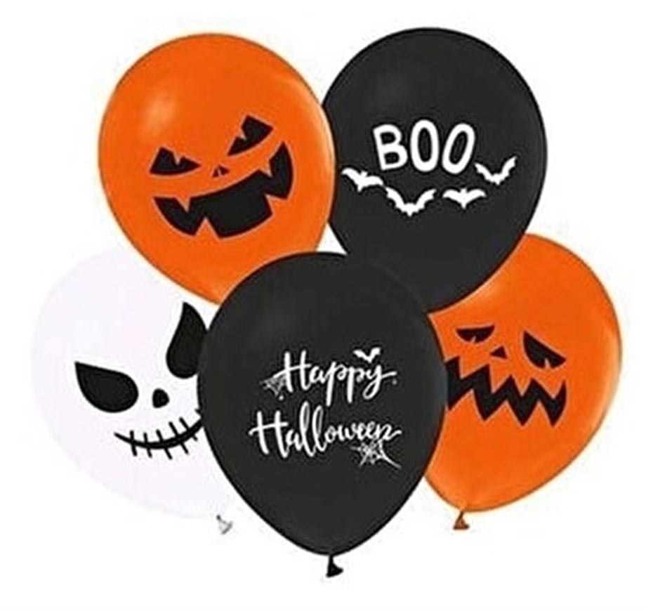  BALON HALLOWEEN BALKABAĞI BASKILI 10 ADET