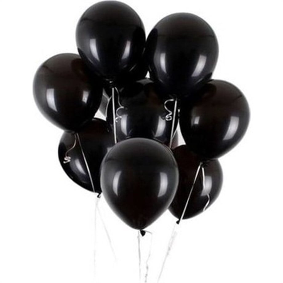  BALON METALİK SİYAH 10 ADET