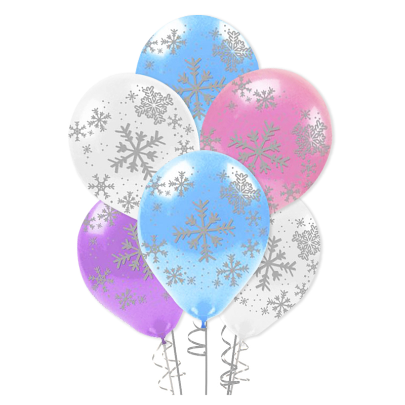  BALON SNOWFLAKES - KARTANESİ BASKILI 10 ADET