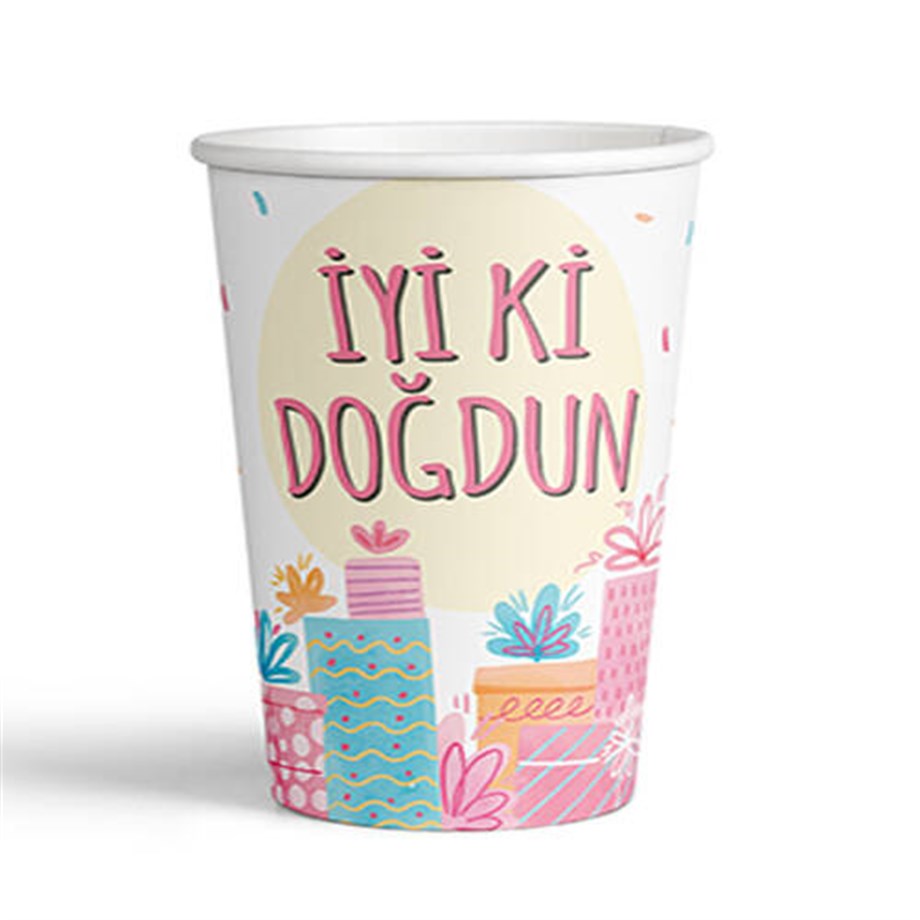  BARDAK SOFT İYİ Kİ DOĞDUN 180/200 cc 8 ADET