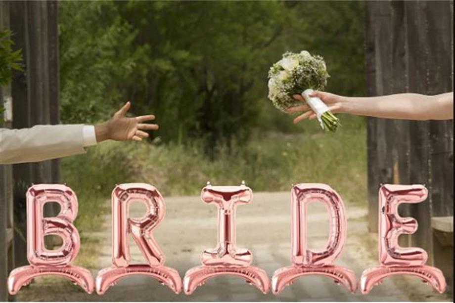  BRIDE ROSE GOLD AYAKLI FOLYO BALON