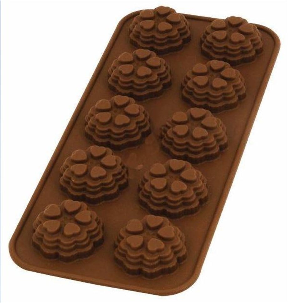  ÇİÇEK ÇİKOLATA SİLİKON KALIBI 4 CM 10256