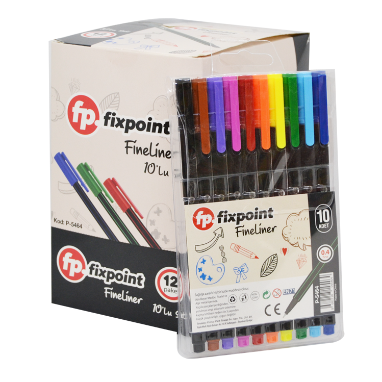  FİXPOİNT 10 RENK FİNELİNER KALEM