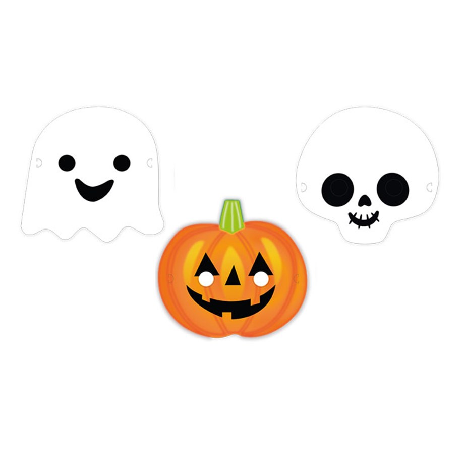  HALLOWEEN ASORTİ KAĞIT MASKE 6 ADET