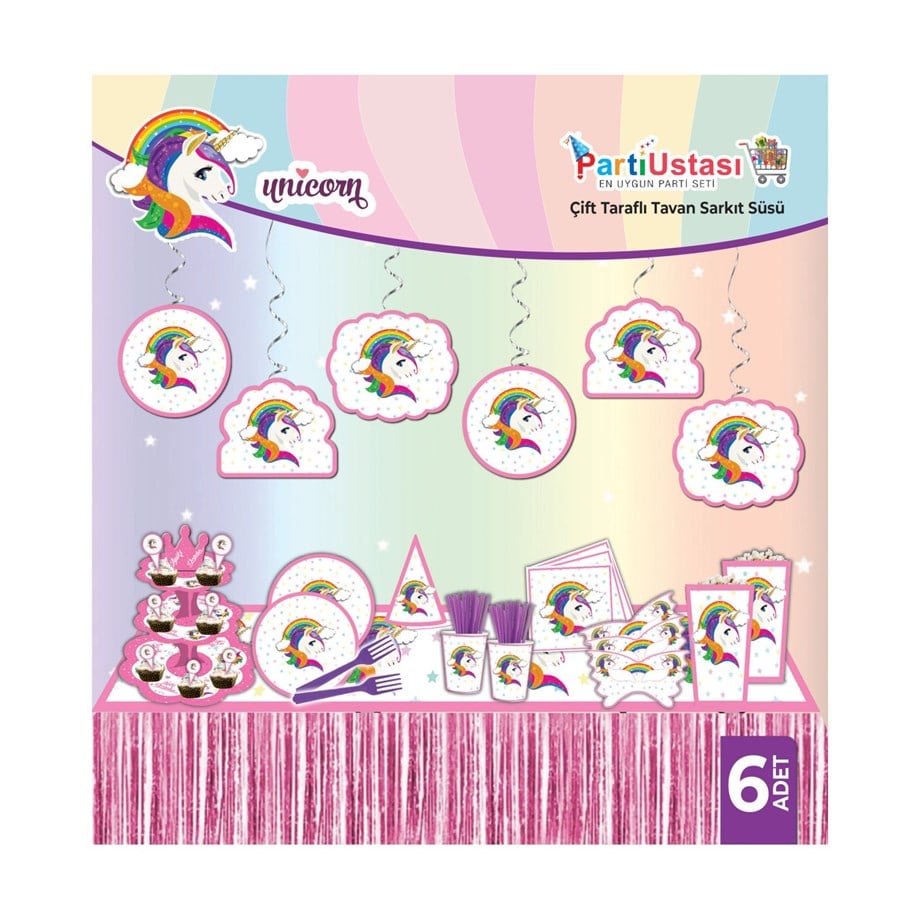  HELEZON SARKIT SÜS UNICORN 6 ADET