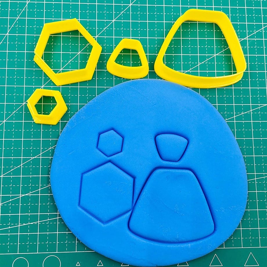  HEXAGON 4 LÜ POLIMER KİL CLAY KESİM SETİ