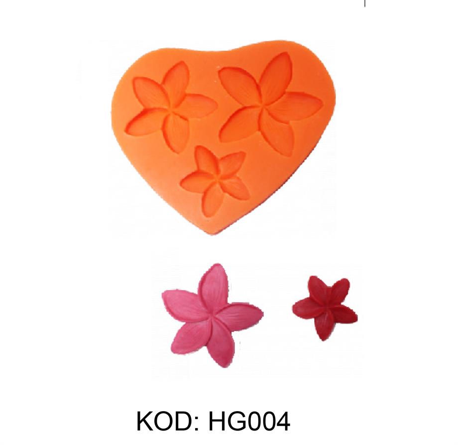  HG-004 3 LÜ ÇİÇEK SİLİKON KALIP 9 X 8cm