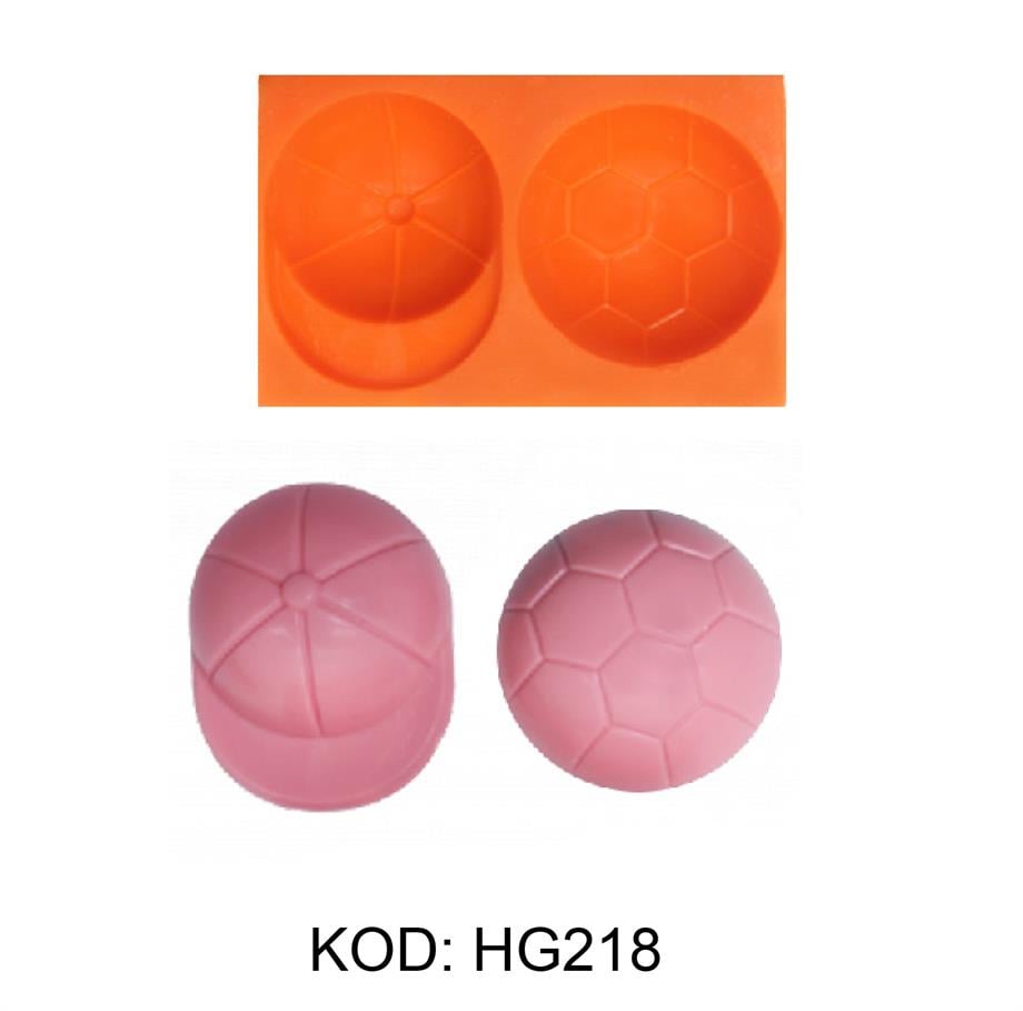  HG-218 FUTBOL TOPU ŞAPKA SİLİKON KALIP 4 X 6cm