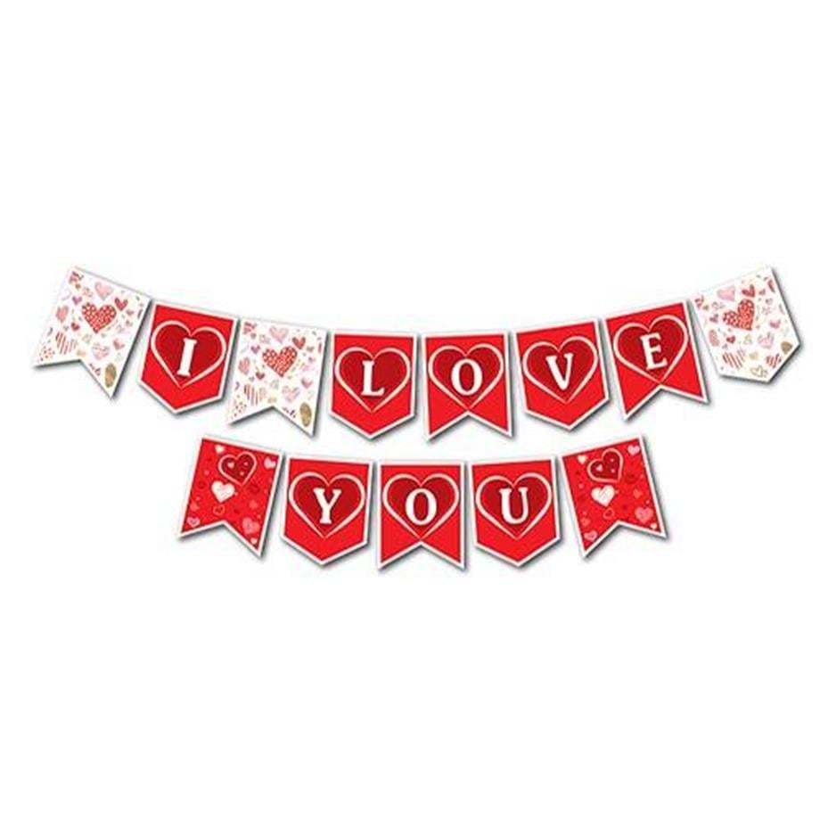  I LOVE YOU ZİGZAG BANNER 2.5 MT