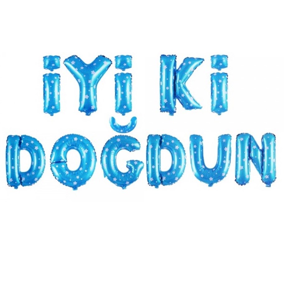  İYİ Kİ DOĞDUN FOLYO MAVİ
