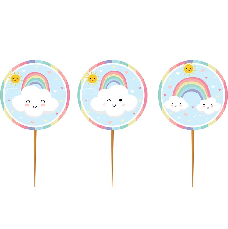  KÜRDAN GÖKKUŞAĞI CAKE TOPPER  10 PARÇA