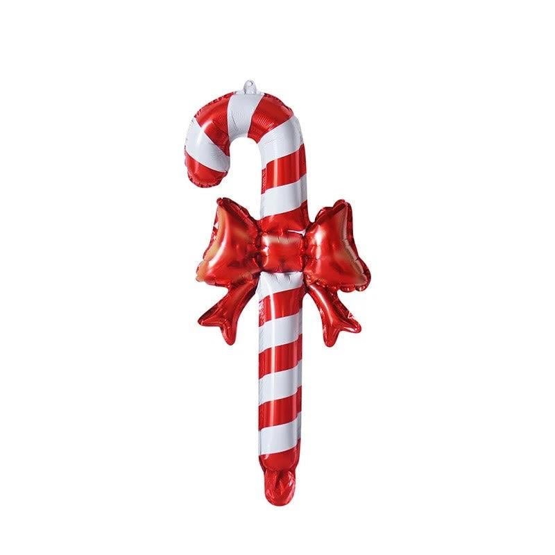  KURDELELİ BASTON FOLYO BALON 57 - 29.5 CM 4844 YILBAŞI