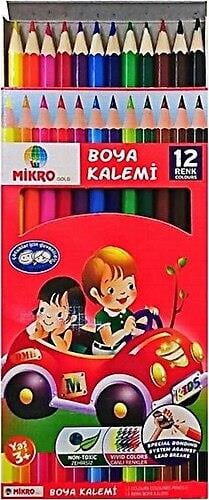  MİKRO GOLD 12 RENK UZUN KURU BOYA