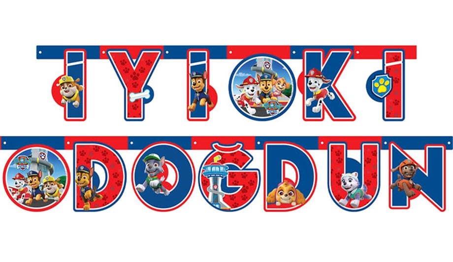  PAW PATROL REFRESH  İYİ Kİ DOĞDUN HARF BANNER 2 MT