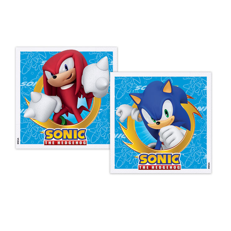  PEÇETE SONIC LİSANSLI 33x33cm 16 ADET