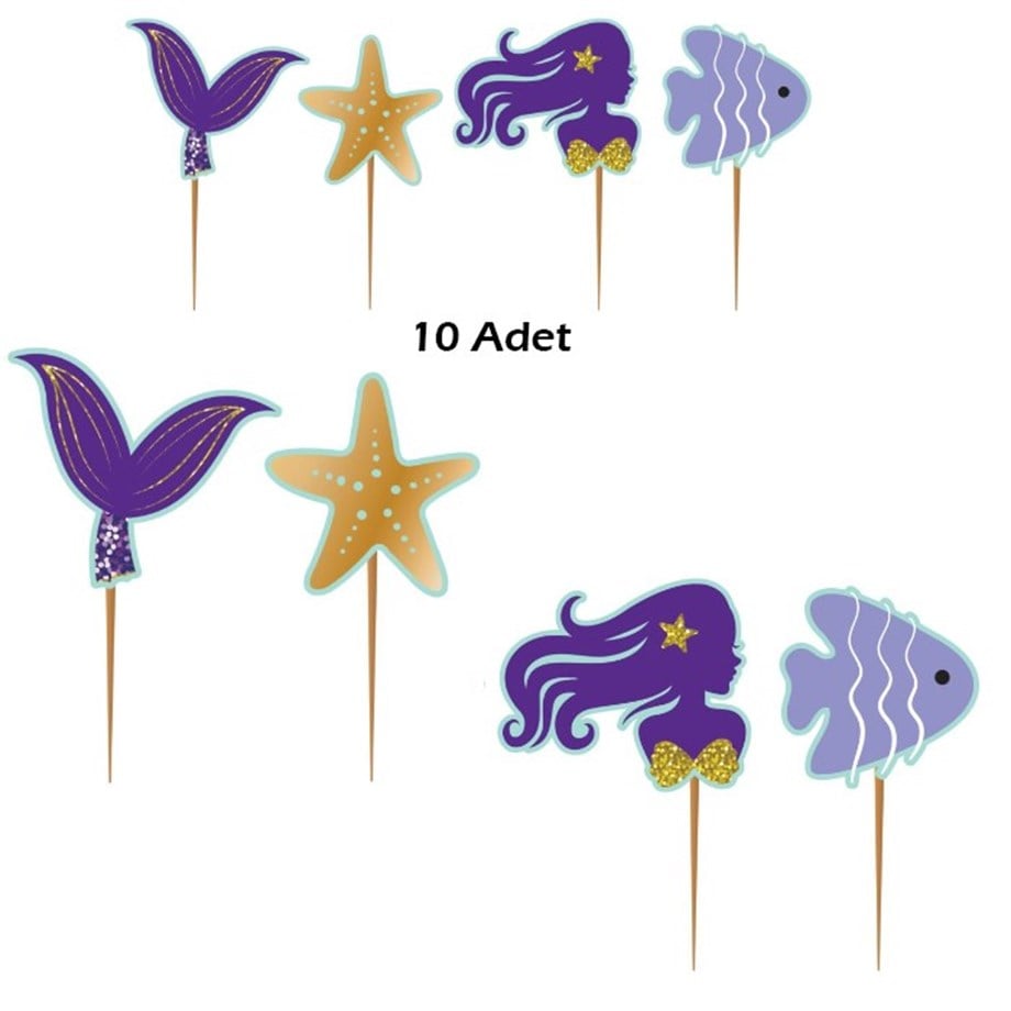  PIRILTILI DENİZ KIZI KÜRDAN 10 ADET
