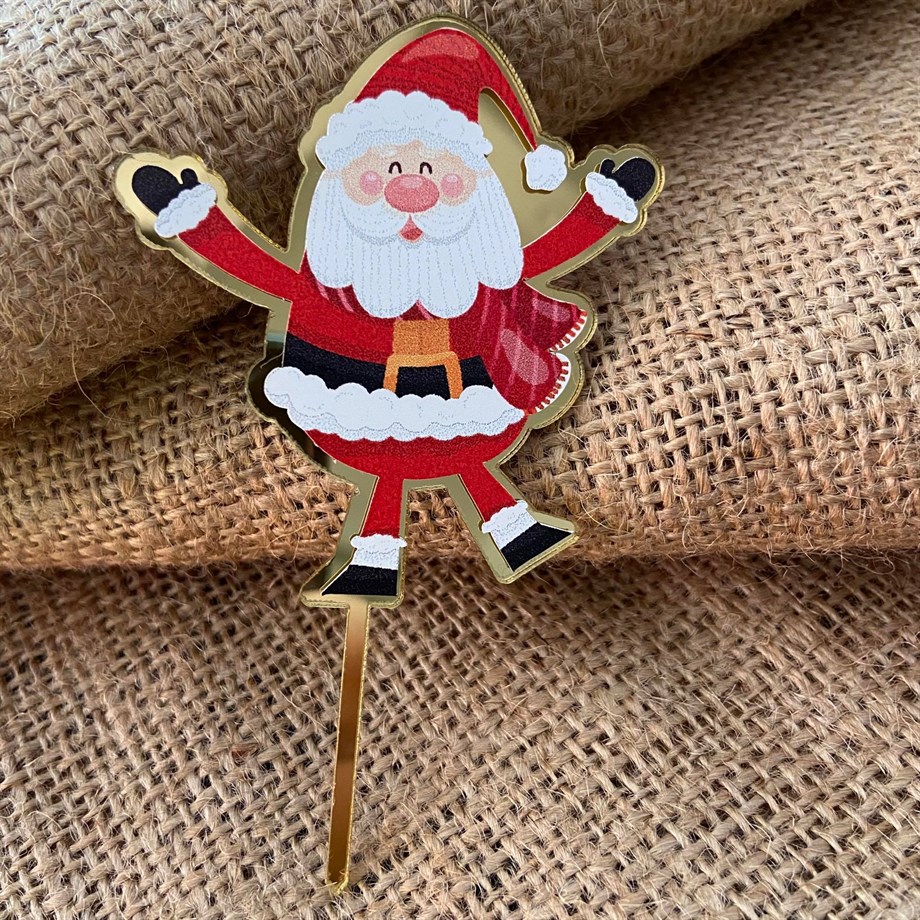  PLEKSİ NOEL BABA MODEL-1 10 CM YILBAŞI