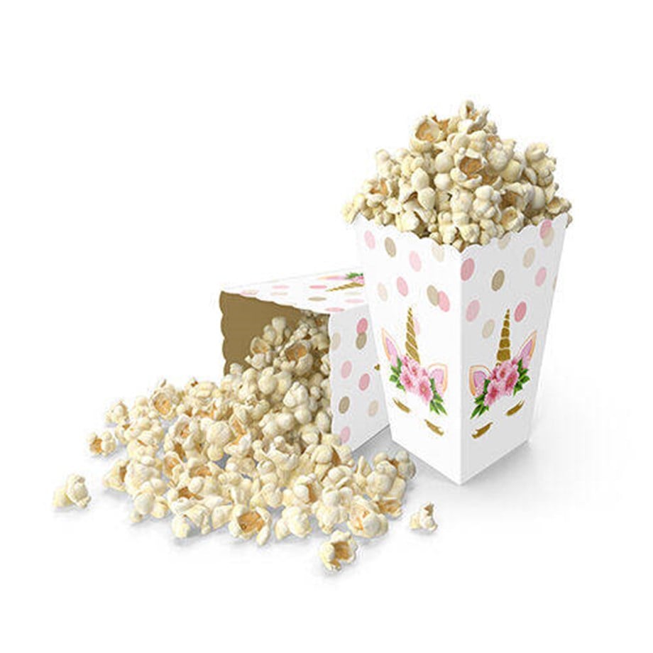  POPCORN KUTU ÇİÇEKLİ UNICORN 8 ADET