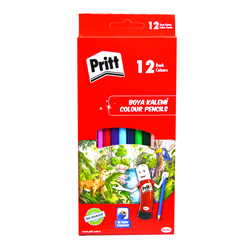  PRİTT 12 RENK UZUN KURU BOYA