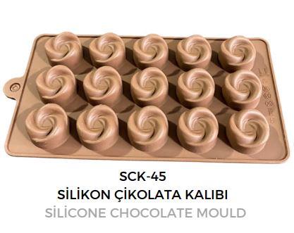  SCK-45 GÜL YUVARLAK SİLİKON ÇİKOLATA KALIBI