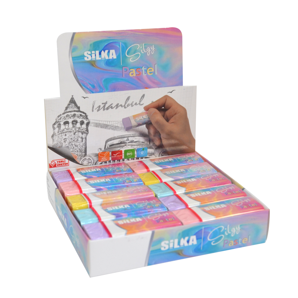  SİLKA PASTEL RENKLİ 20Lİ SİLGİ