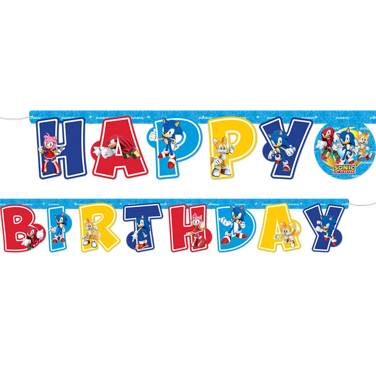  SONIC HAPPY BIRTHDAY HARF BANNER 2.10 MT