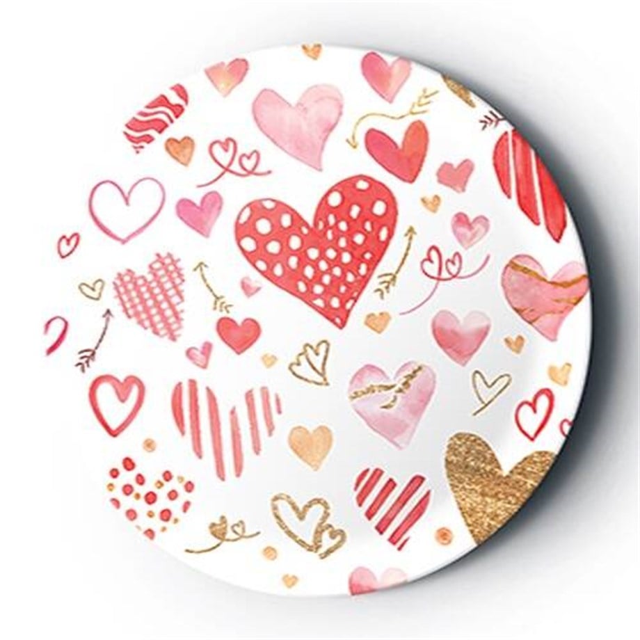  TABAK BEYAZ KALPLİ 8 ADET PAPER CRAFT
