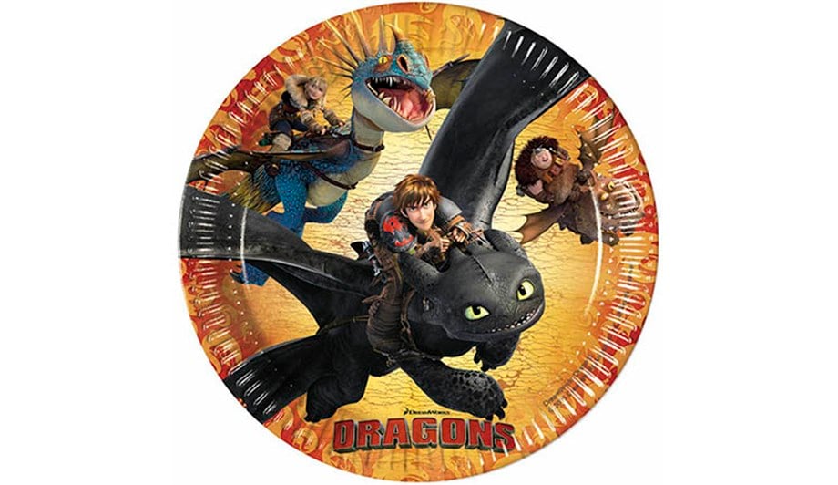  TABAK DRAGONS  23 CM 8 ADET