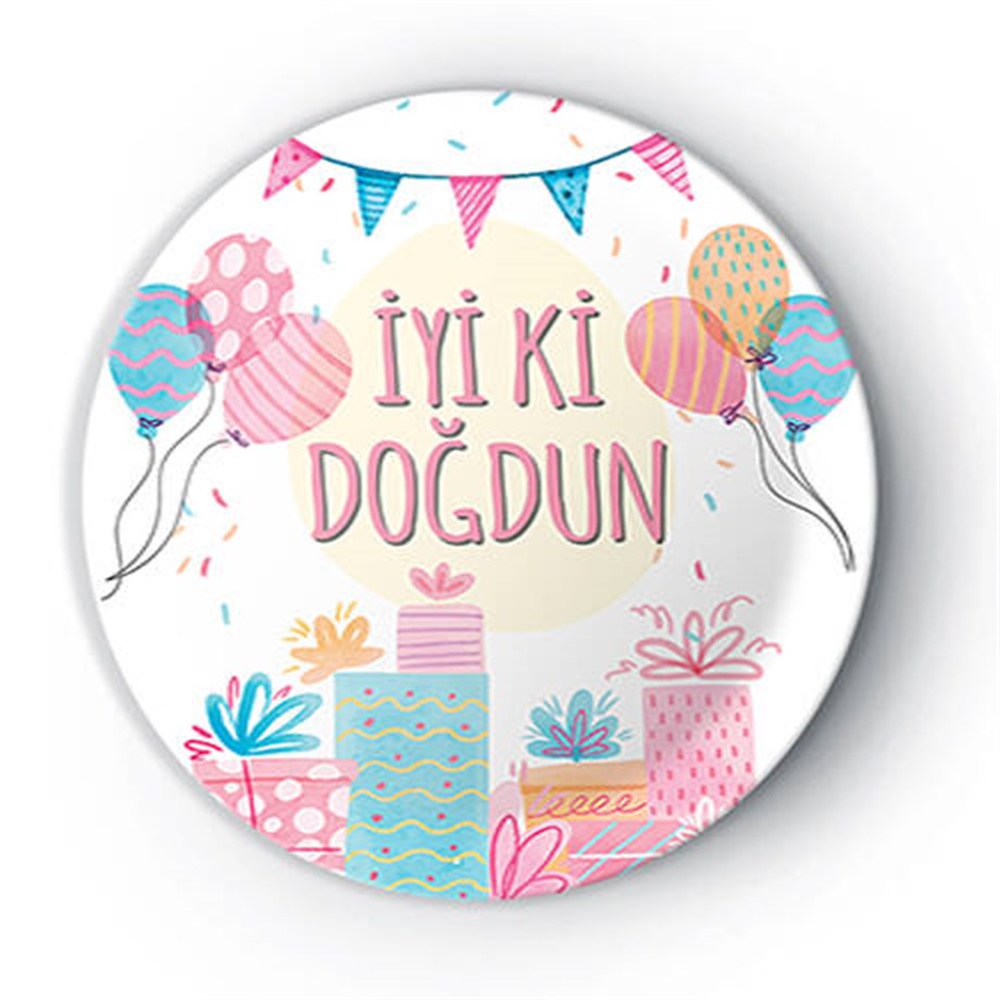  TABAK İYİ Kİ DOĞDUN SOFT 23 CM 8 ADET