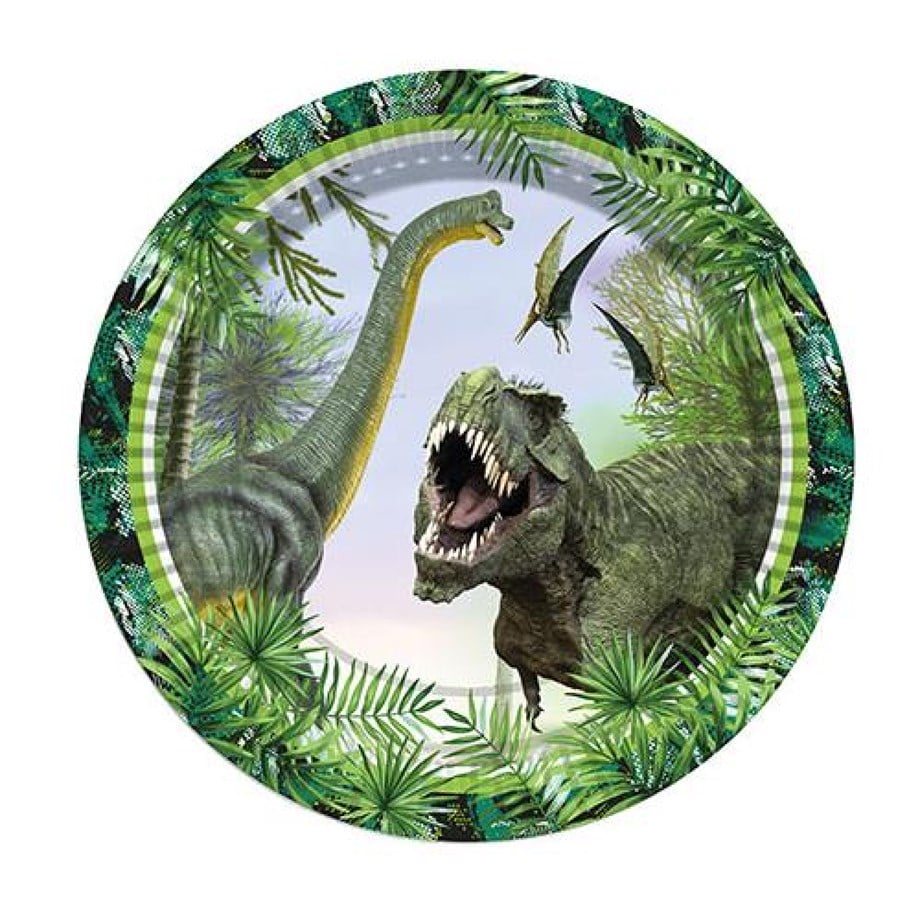  TABAK VAHŞİ JURASSIC PARTİ 23 CM 8 ADET