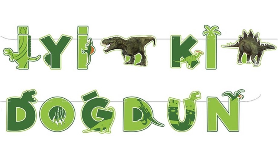  VAHŞİ JURASSİK PARTİ İYİ Kİ DOĞDUN BANNER 2.8 MT