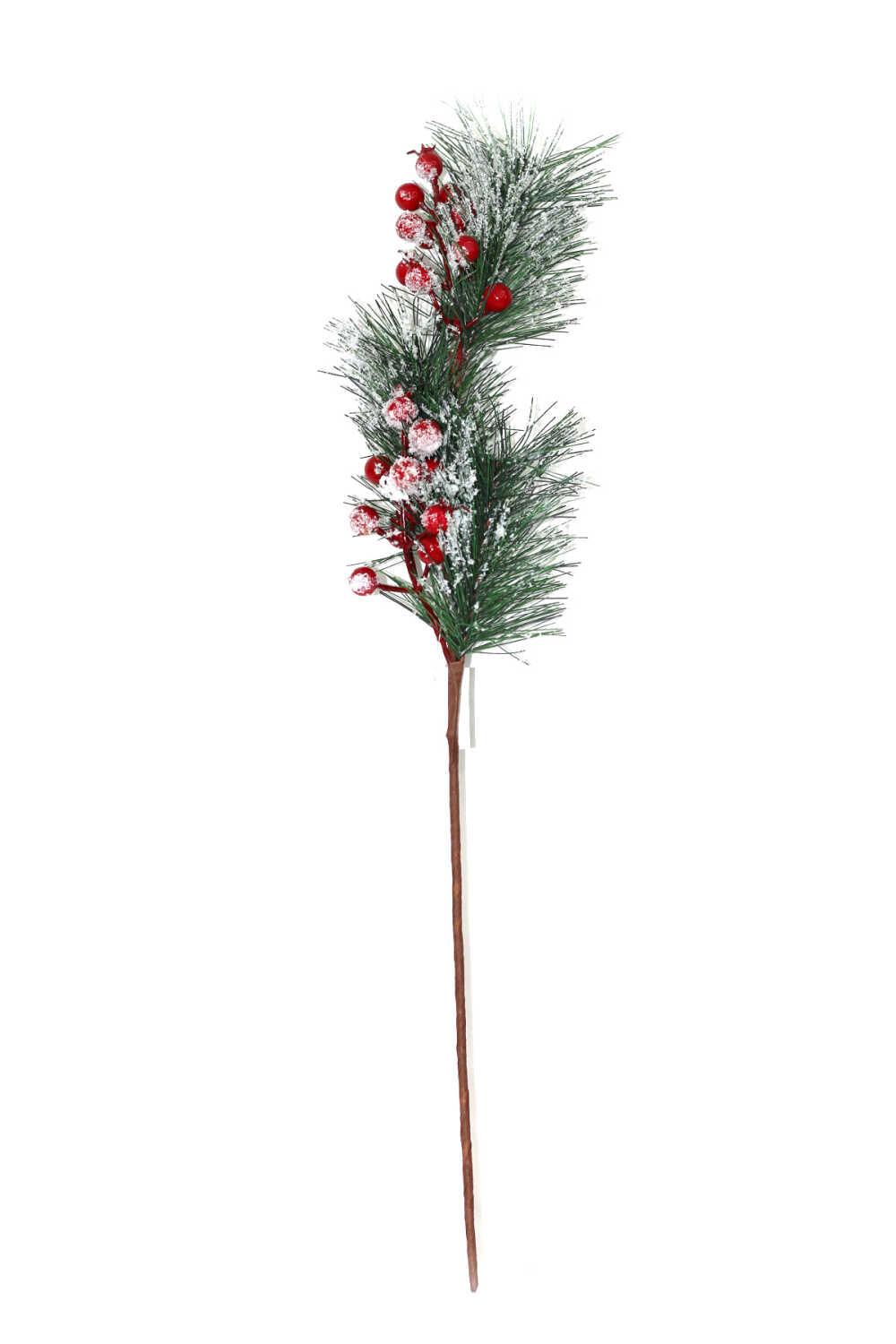  YAPAY ÇİÇEK KARLI - KIRMIZI KOKİNA 50 CM ORC-STK-23027 