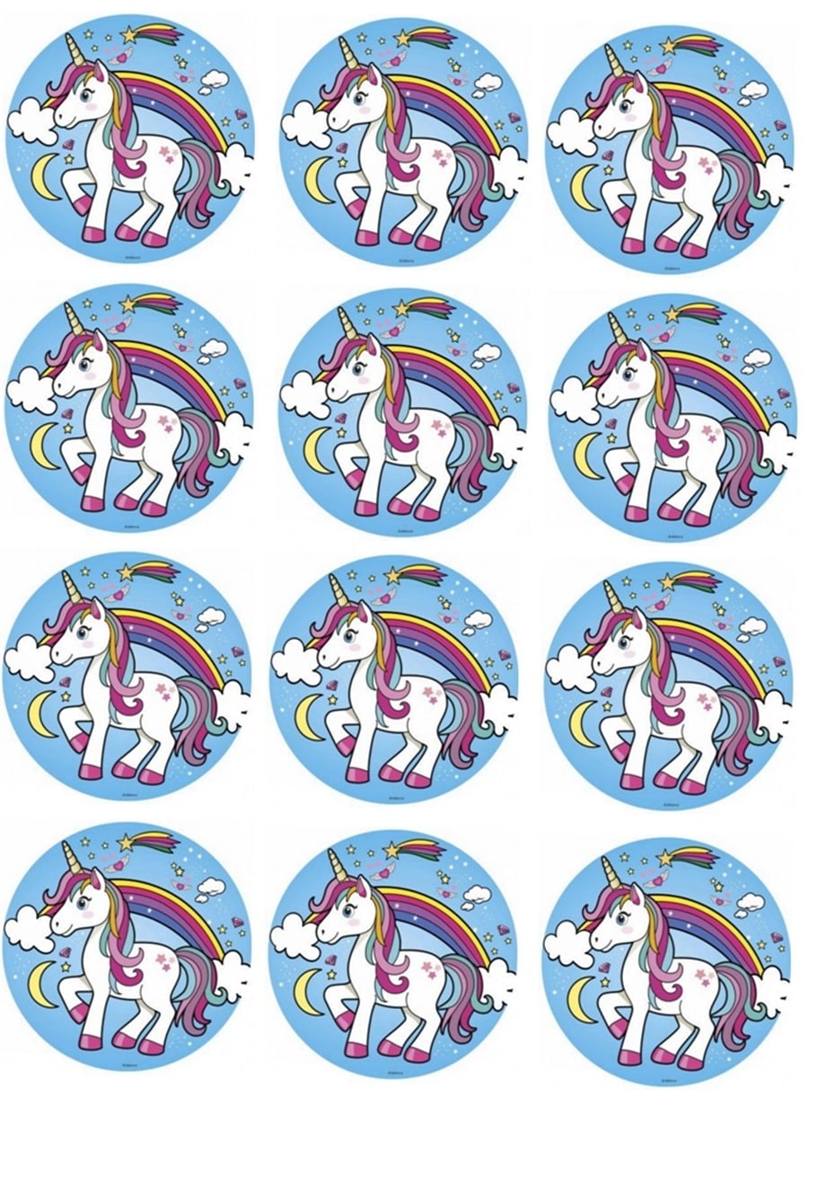  YENİLEBİLİR ŞEKER HAMURU BASKI UNICORN 20