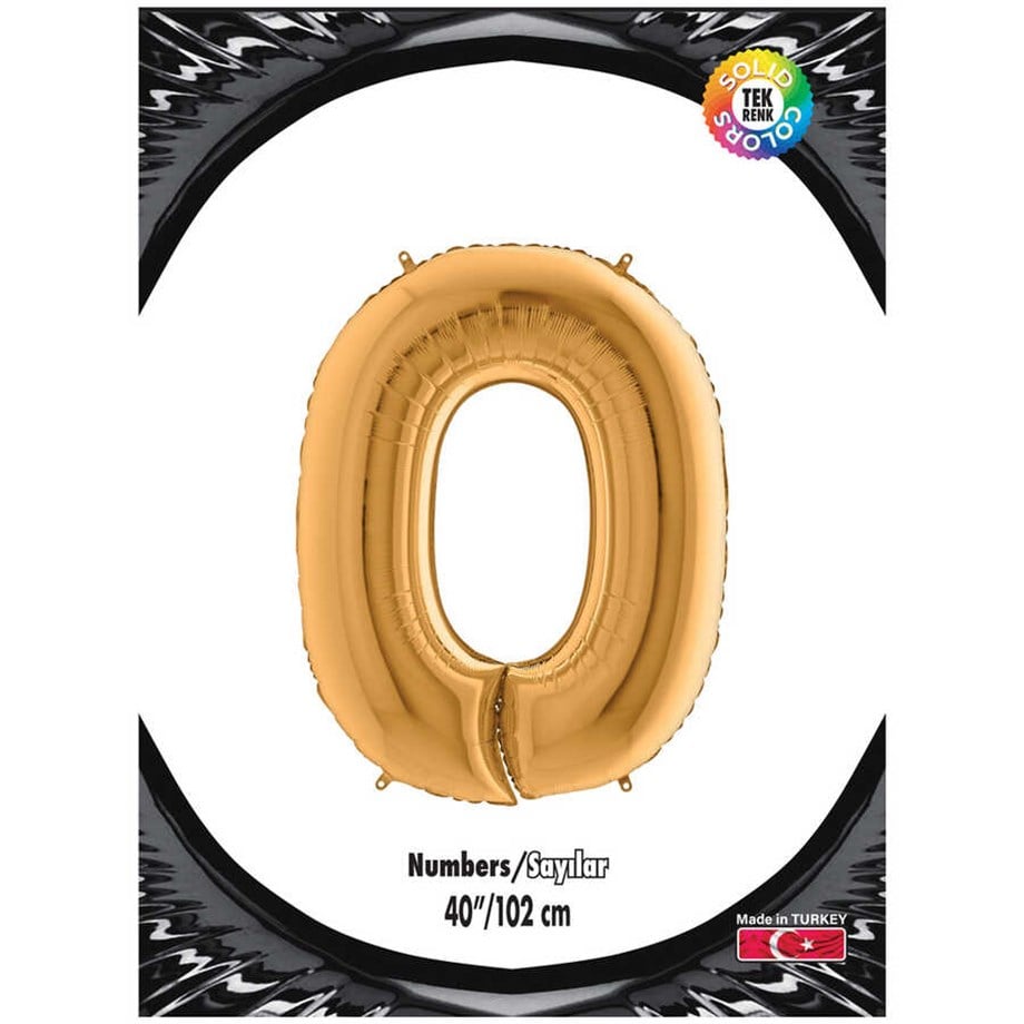 0 GOLD 40 INCH FOLYO BALON  KİKA 0893 | AdanaPastaMalzemeleri.com 0 GOLD 40 INCH FOLYO BALON  KİKA 0893