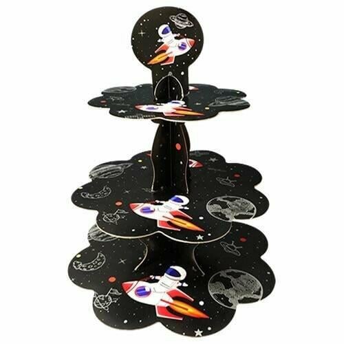 3 KATLI KEK STANDI UZAY TEMALI