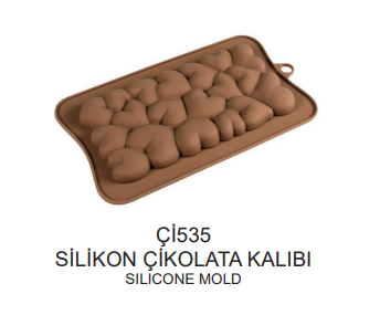 Çİ535 SİLİKON ÇİKOLATA KALIBI BUUBLE KALP