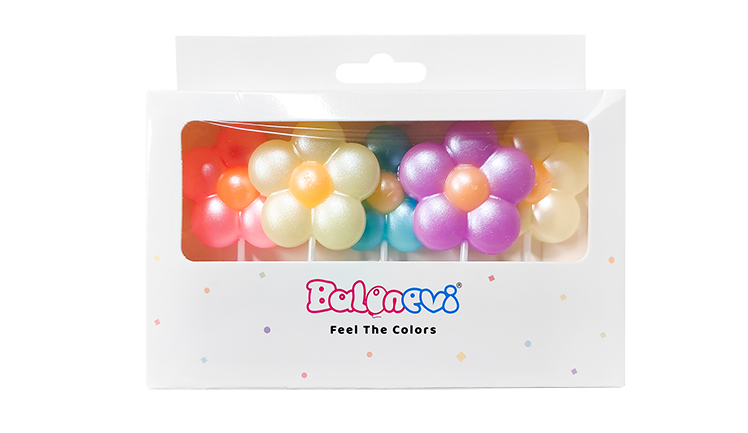 PAPATYA ŞEKİLLİ MAKARON MUM 5 Lİ
 BALONEVİ
