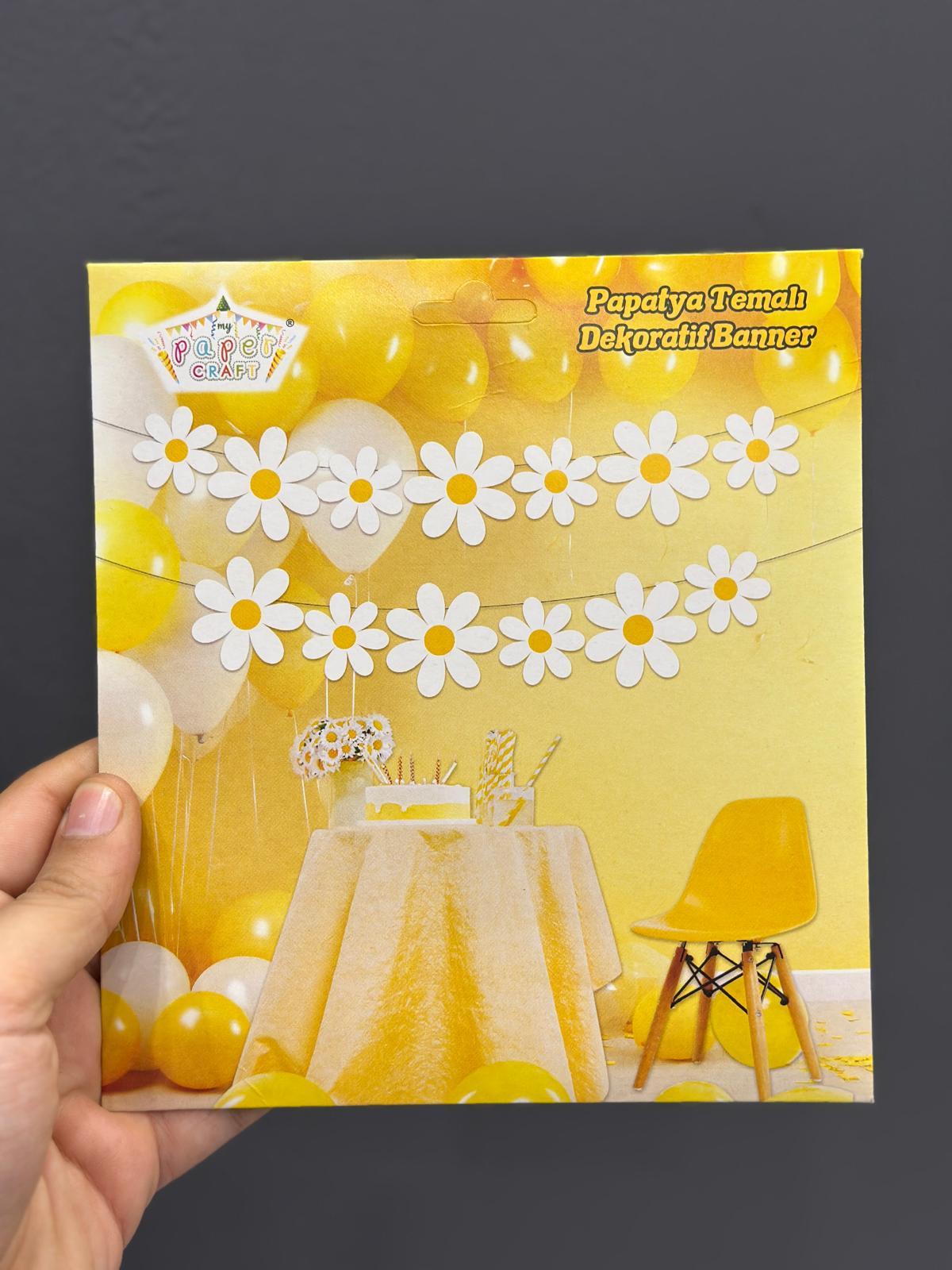 DEKORATİF BANNER PAPATYA TEMA