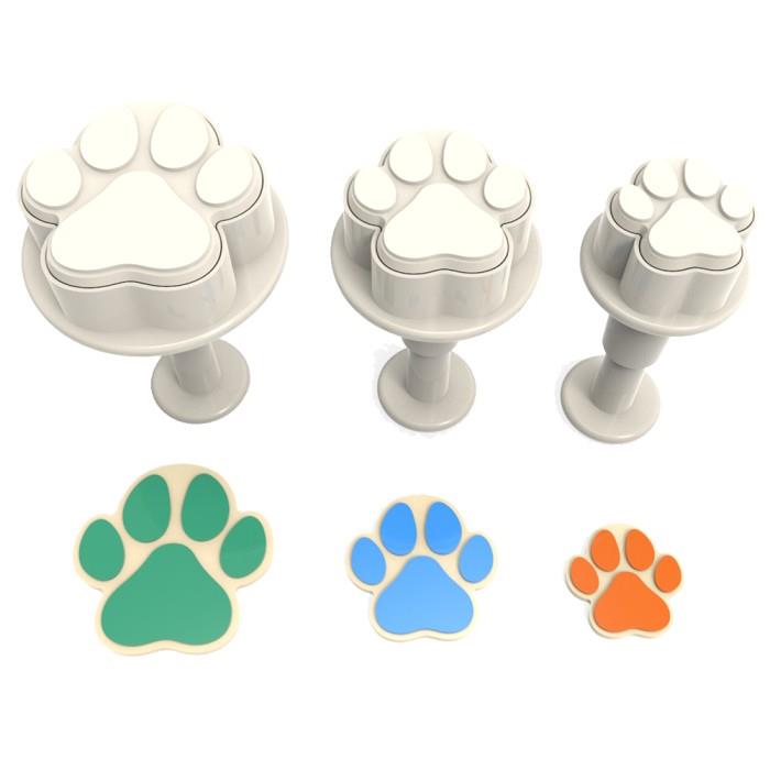 PATİ KURABİYE BASMALI SET 3 LÜ DAMGA KESİCİ