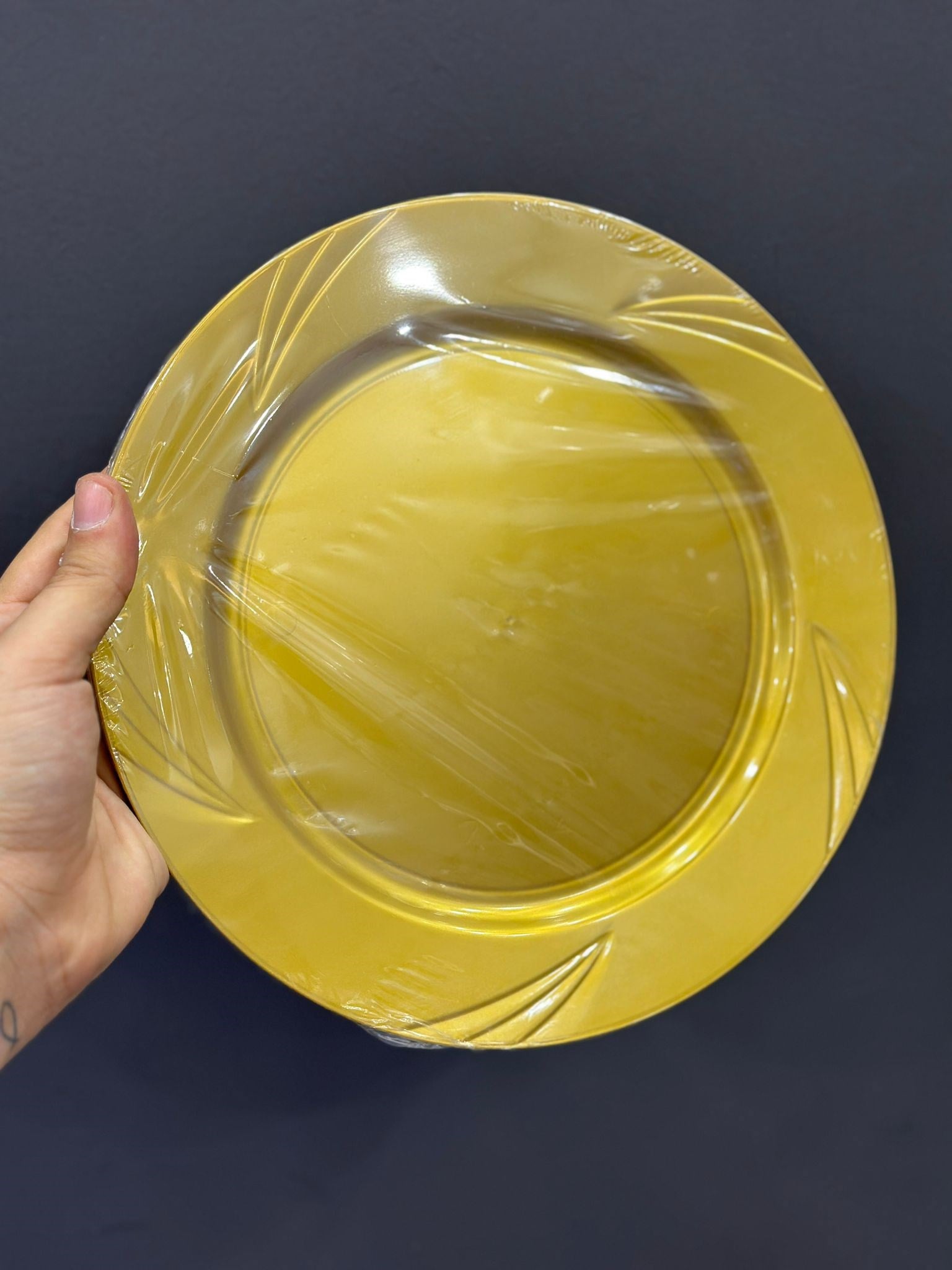 PL17C GOLD KRİSTAL TABAK 26 CM 6 ADET