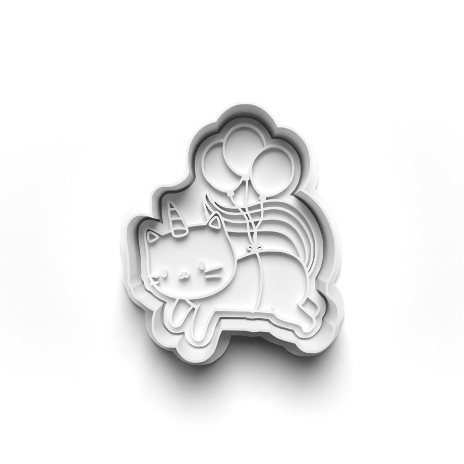 UNICORN KEDİ KURABİYE KALIBI KESİCİ VE DAMGASI 3D-0249_3