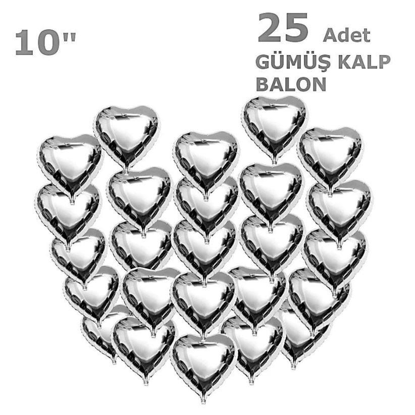 KALP FOLYO 25 ADET SET 10 INCH GÜMÜŞ