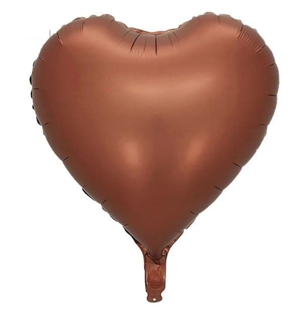 18'' SATEN KARAMEL KALP FOLYO BALON