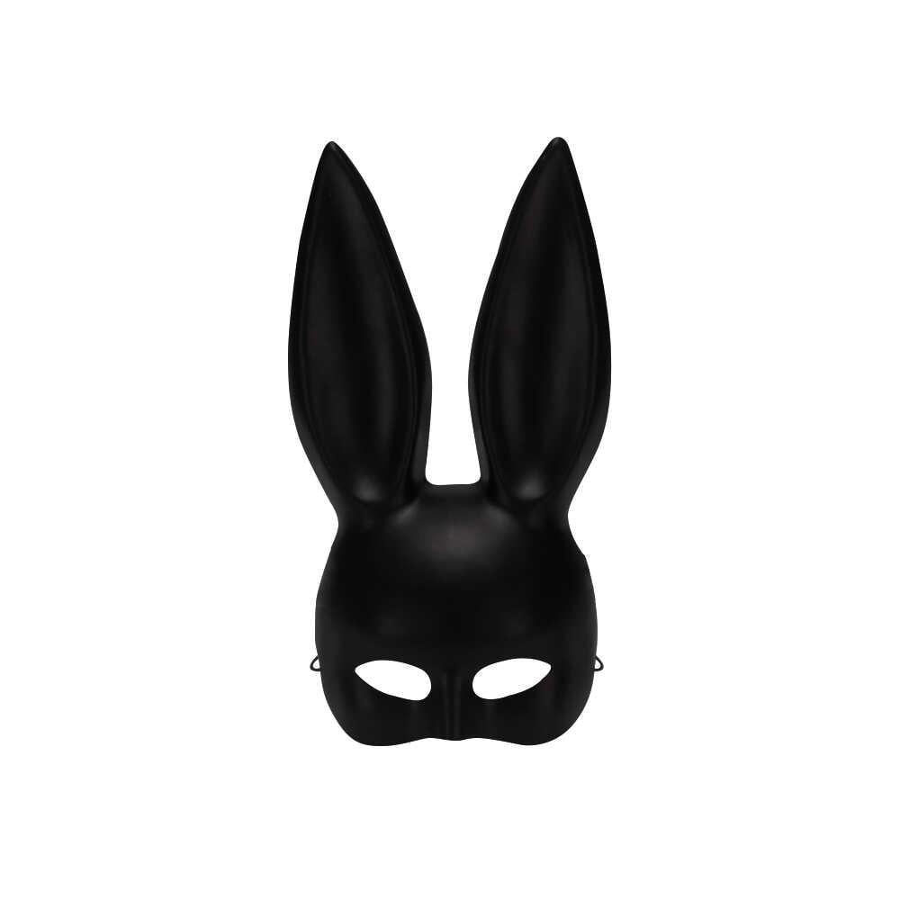 PLASTİK MASKE SİYAH TAVŞAN MASKE ORC-HLW-2510